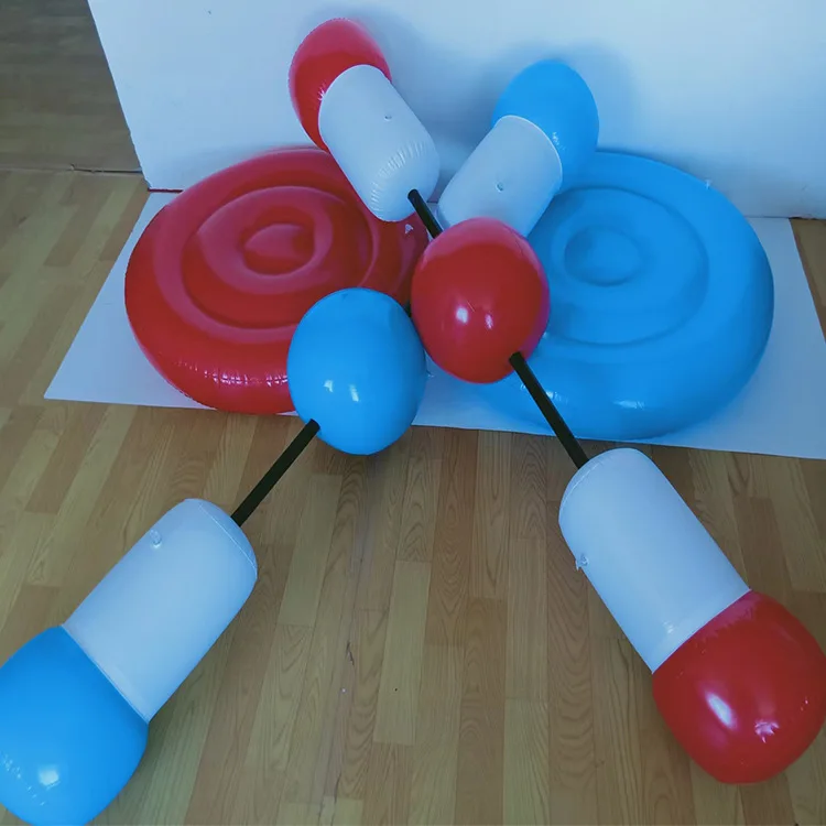 Factory PVC inflatable toys for leisure and entertainment, two person fighting, jumping board game stick ball