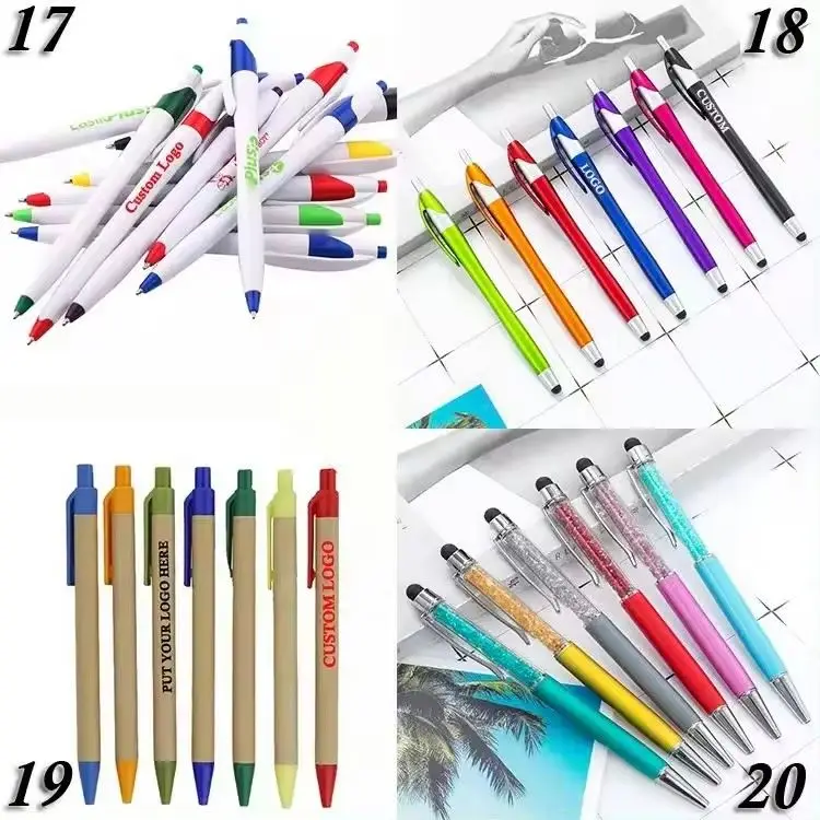 Fashion Style Promotional Gift Glossy Business Gift Ballpoint Pen  Aluminum Touch Custom Logo Pens Colored Ballpoint Pens