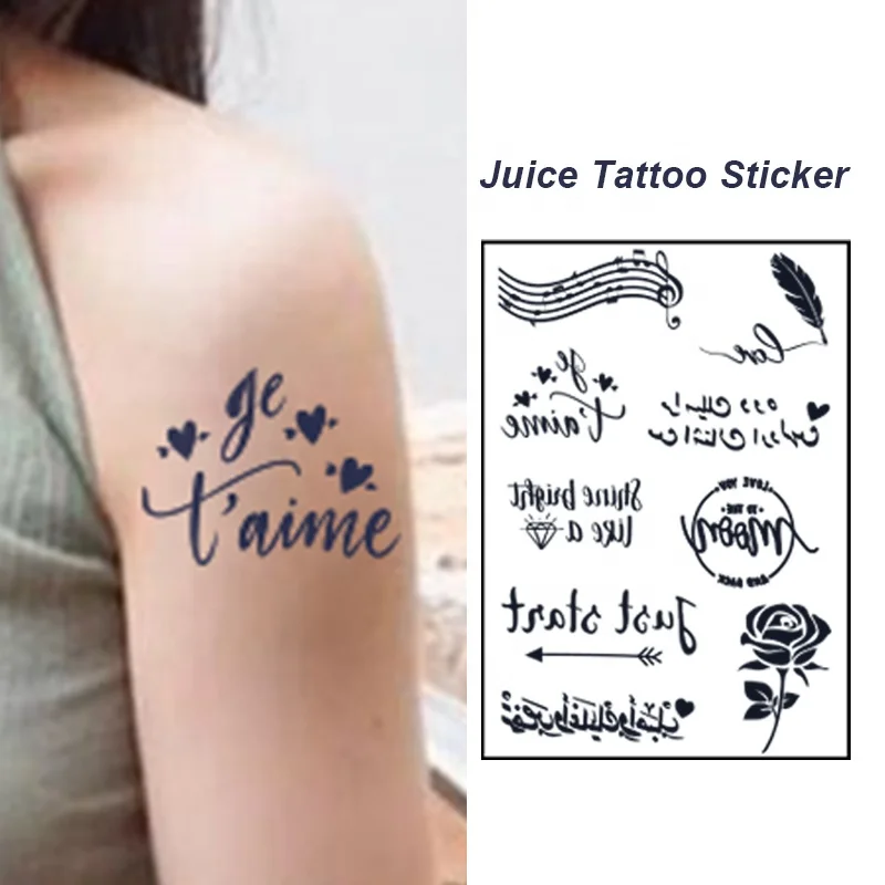 Beauty sticker Latest Natural Simulation water transfer temporary tattoo sticker like the real tattoo