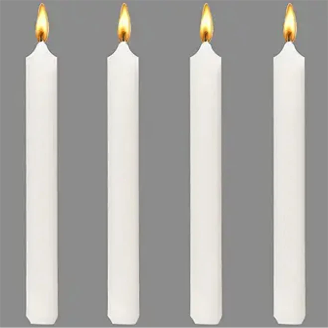7 - 8 Hours Burning Time Taper Candle 10 Inch Taper Candles Drippless Taper Candle with straight and soft light