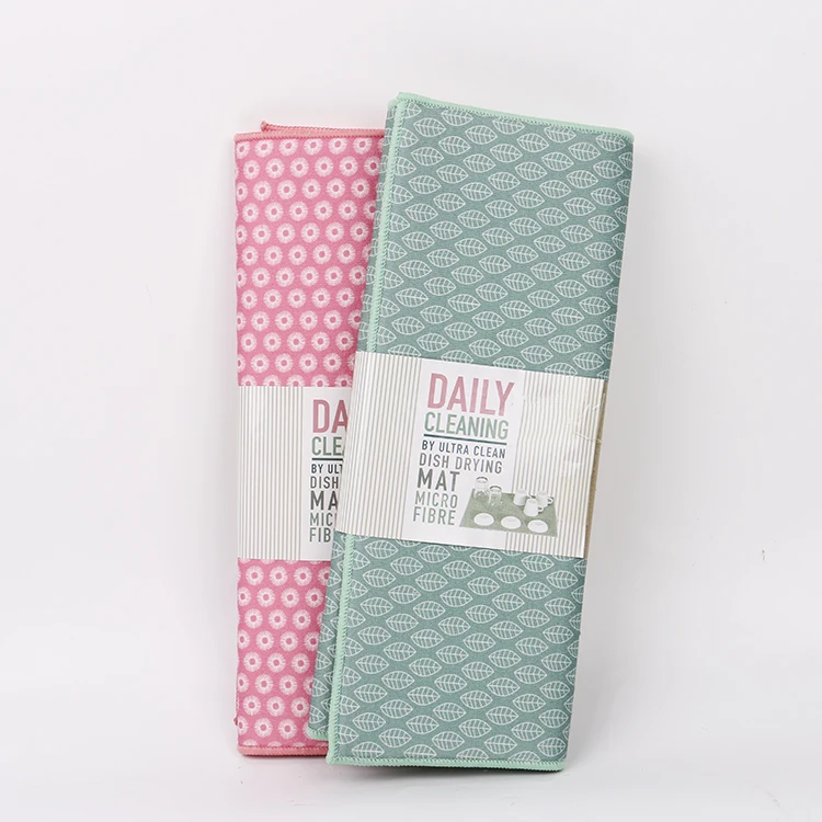 K & B Kitchen Microfiber Dish Dry Mat Quick Dry Absorbent Table Mat For Kitchen Counter