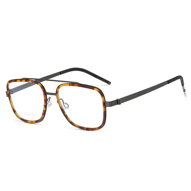 Flexible Double Bridge Ultralight Glasses Men Women Spectacles Male Optical Frames Computer Eyeglasses Fashion Titanium Eyewear