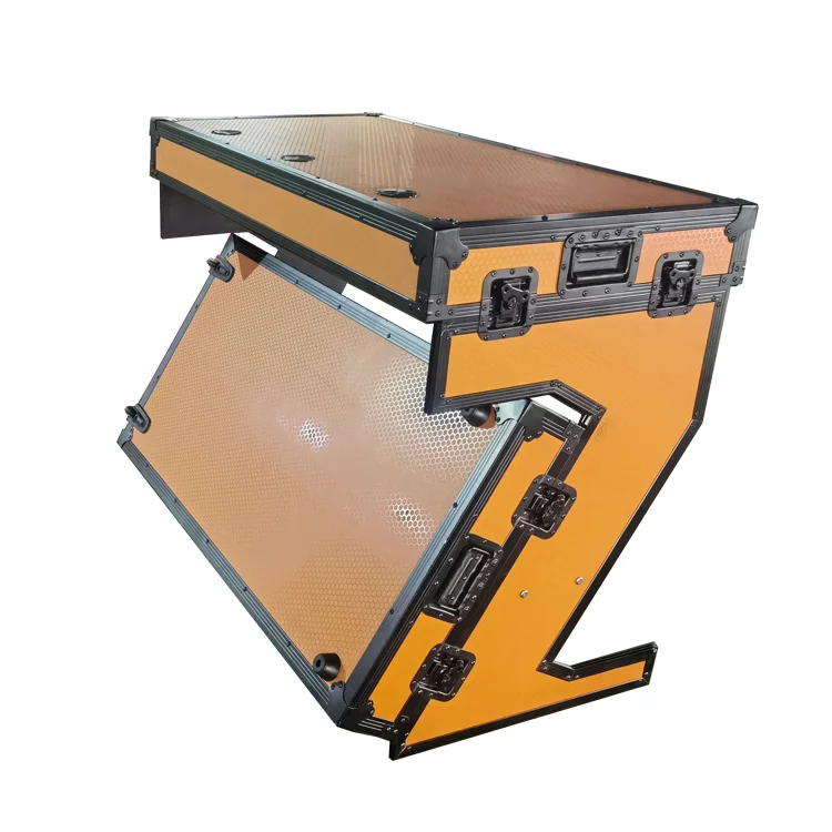 Black orange DJ Z-Table  Flight Case with  Table Portable