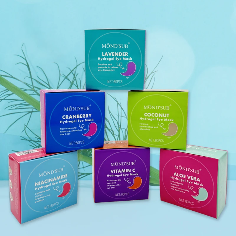 Custom Glitter Crystal Collagen Eye Mask Care Brightening Sheet Hydrogel Under Eye Patches Gel Hydrating Eye Pad For Dark Circle