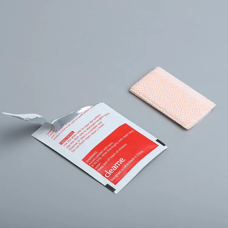 individual packed Casual shoe cleaning wet wipe wet tissue