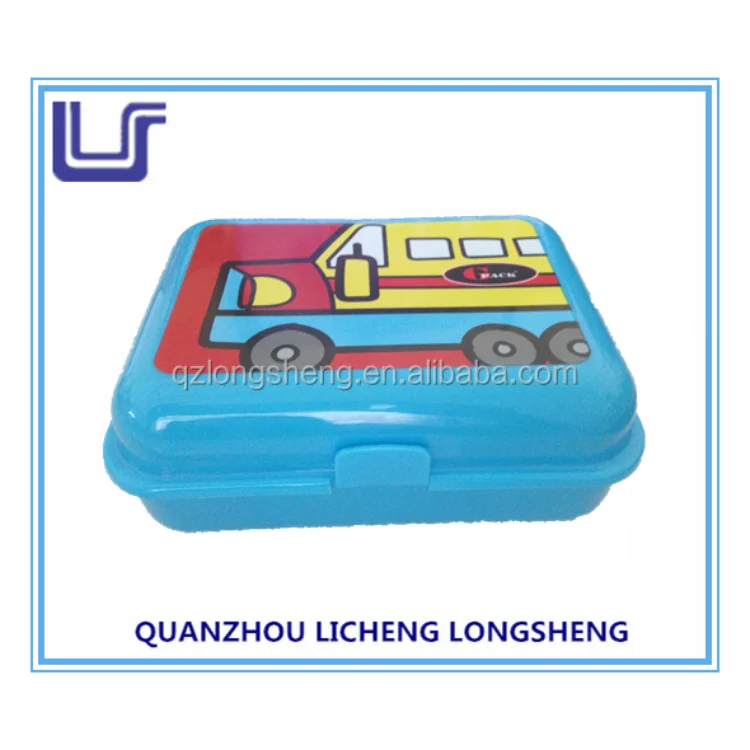 2 Layer Eco Bento Kids Salad Sushi Snack Hard Container Removable Compartment Inside Plastic Lunch Box With Divider