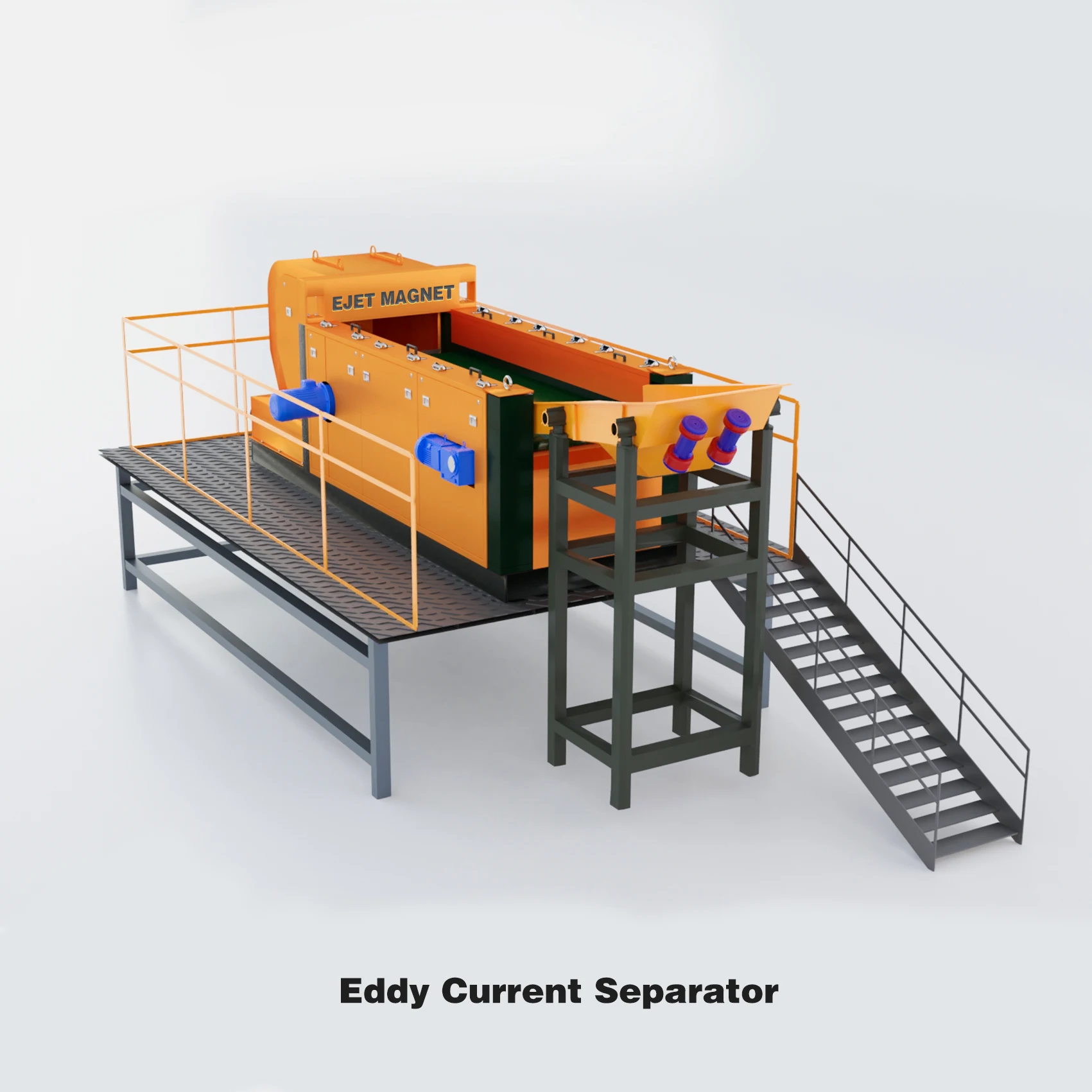 Алюминиевая машина для сортировки меди и цветных металлов, Вихревой магнит, сепаратор, распродажа