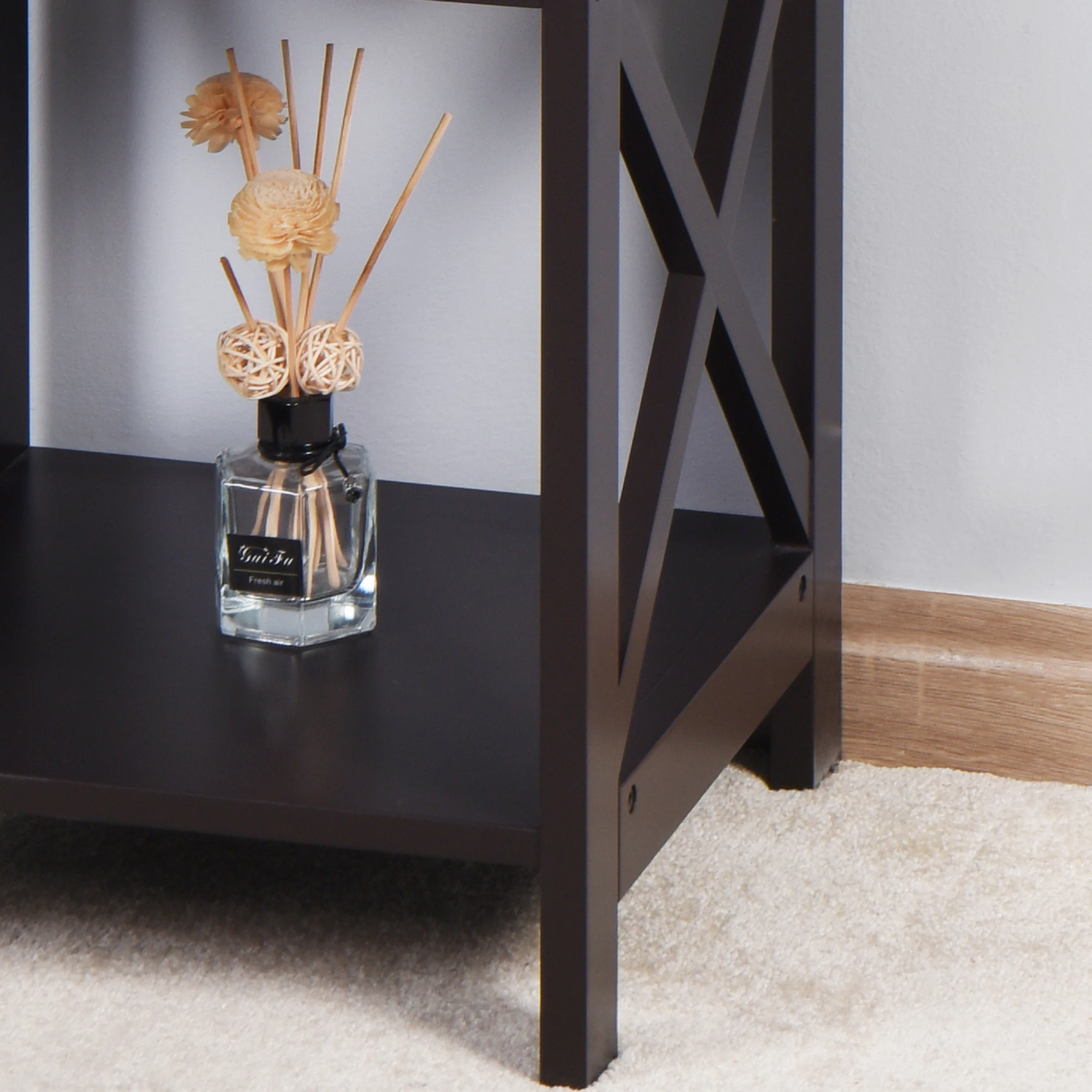 wholesale MDF design modern style corner end coffee table side table with drawer