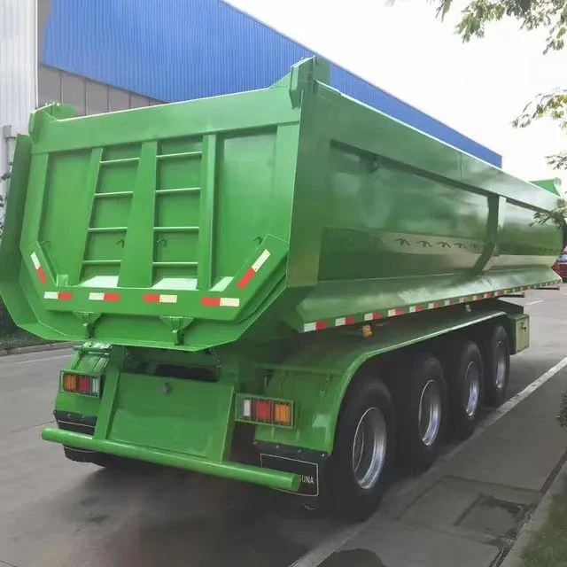 2 3 4 axle 60 ton 80 ton dump semi-trailer, U-shaped gravel dump transport semi-trailer