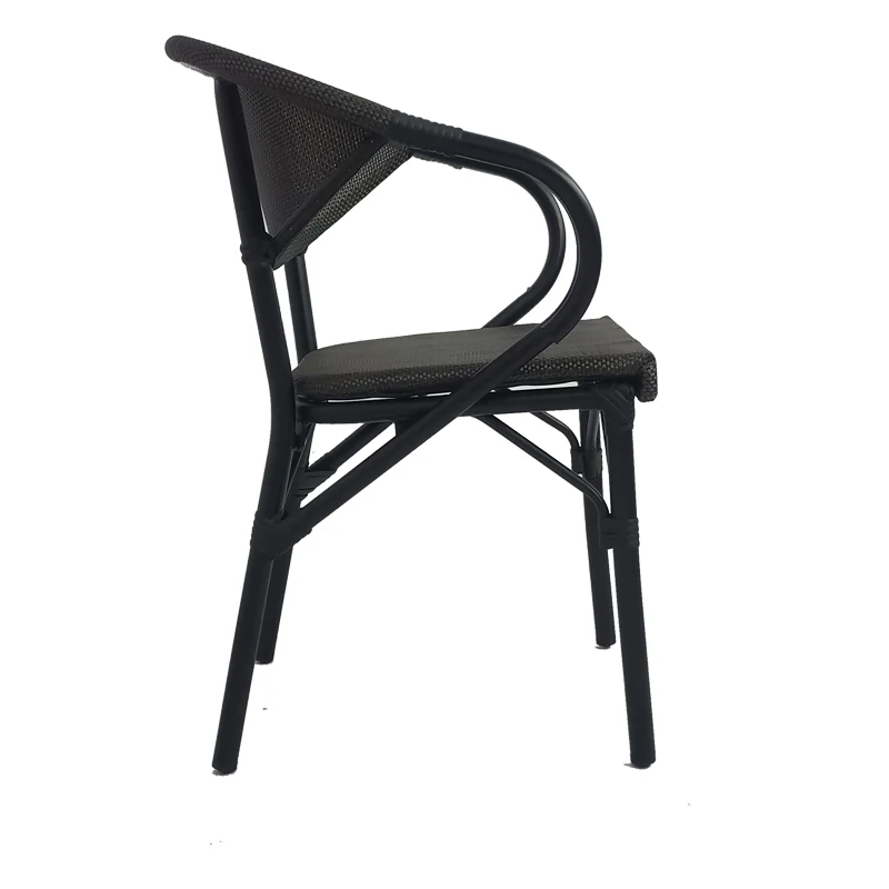 
High welcome outdoor aluminum fabric patio garden dining cafe restaurant bistro chair 