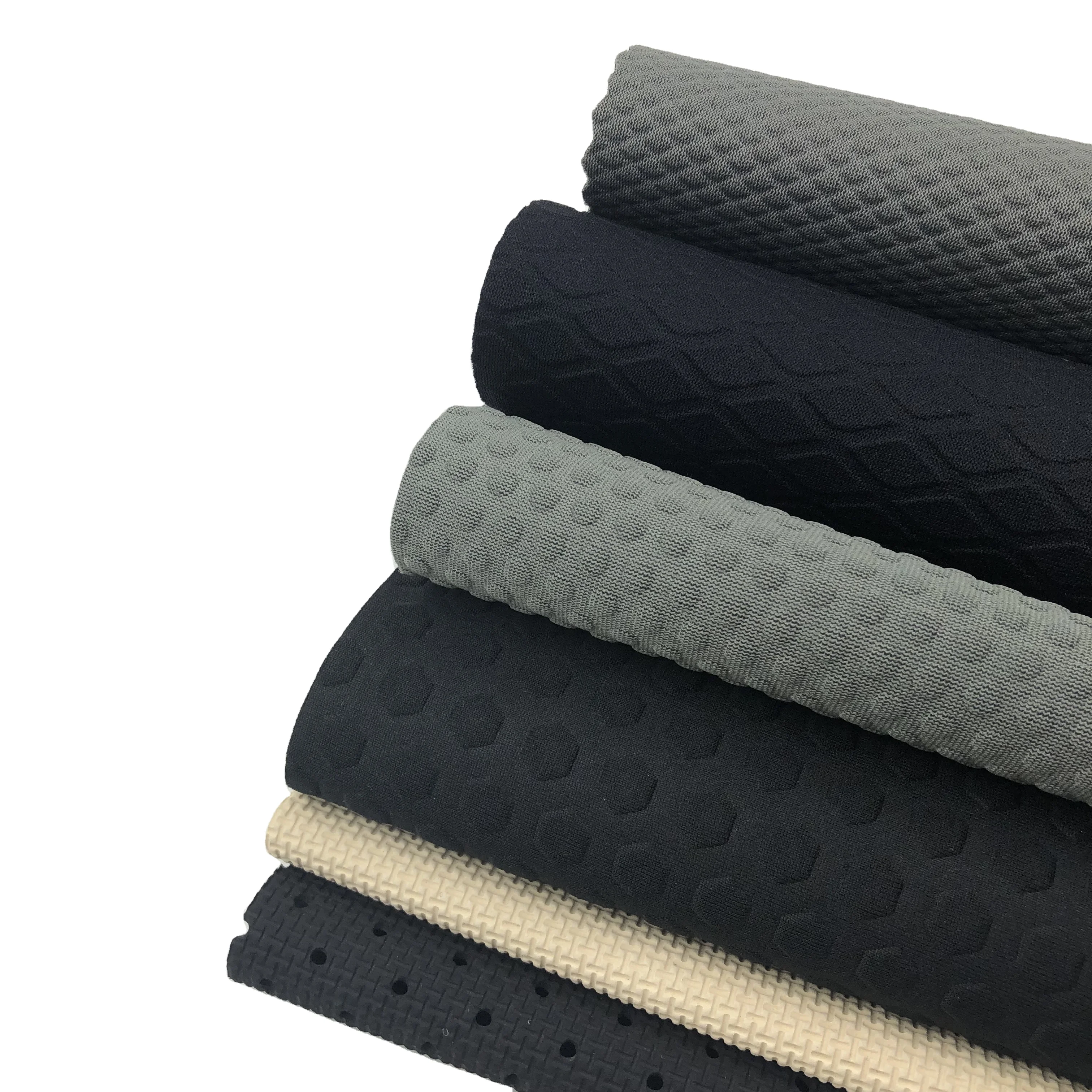 Customized color 4mm embossed neoprene rubber sheet fabric for bags and shoes