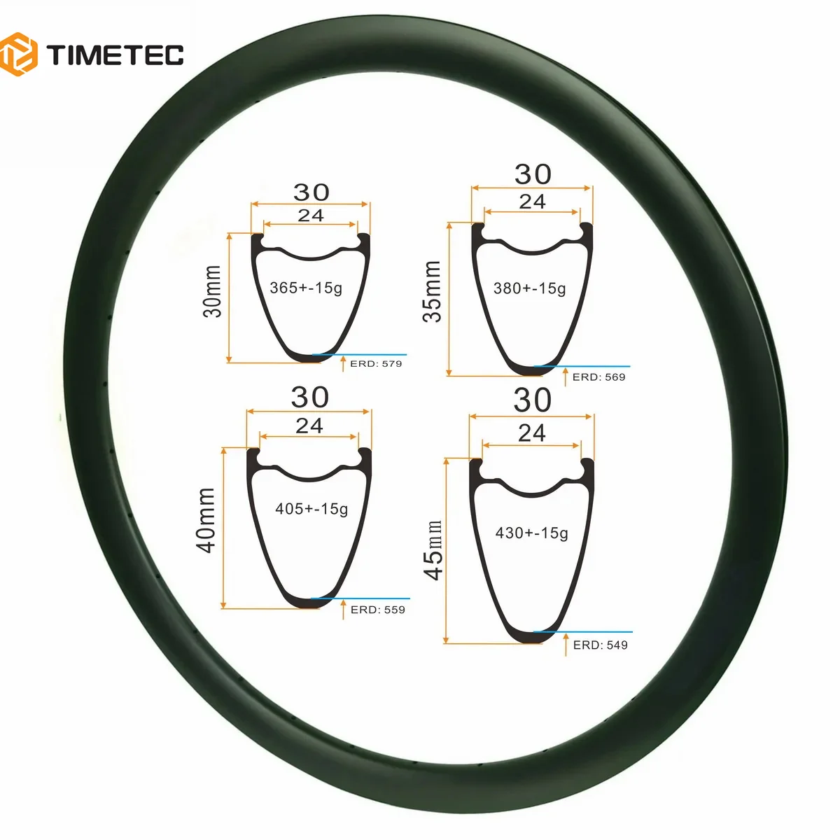700C Gravel Road Bike Disc Brake Carbon Rims Tubeless Light Weight 30mm 35mm 40mm 45mm Profile 29ER Toray T800