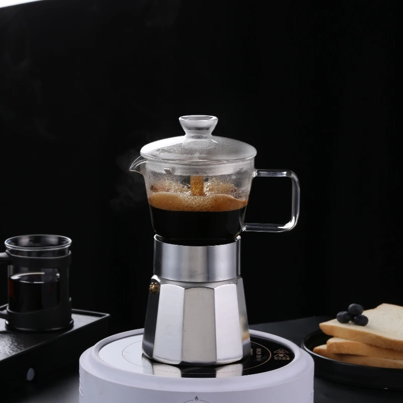 Wholesale Coffee Maker Moka Pot 120ml 240ml 360ml Multi-capacity Bialetti 1 Cup Moka Pot