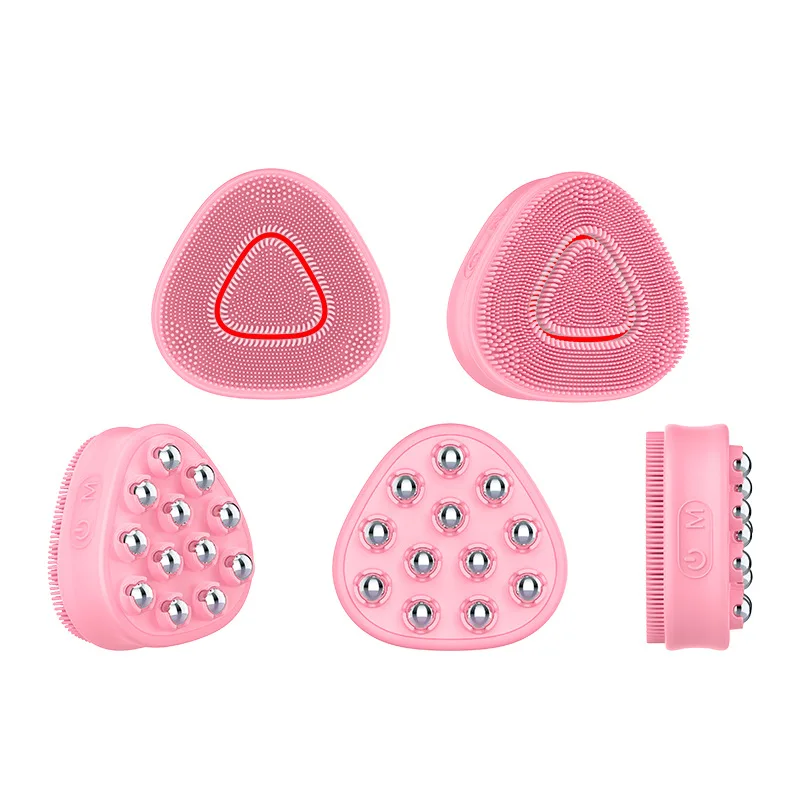 Wholesale Electric Soft Silicone Face Cleansing Brush Facial Pore Cleanser Cleaner Black Scrubber for Men