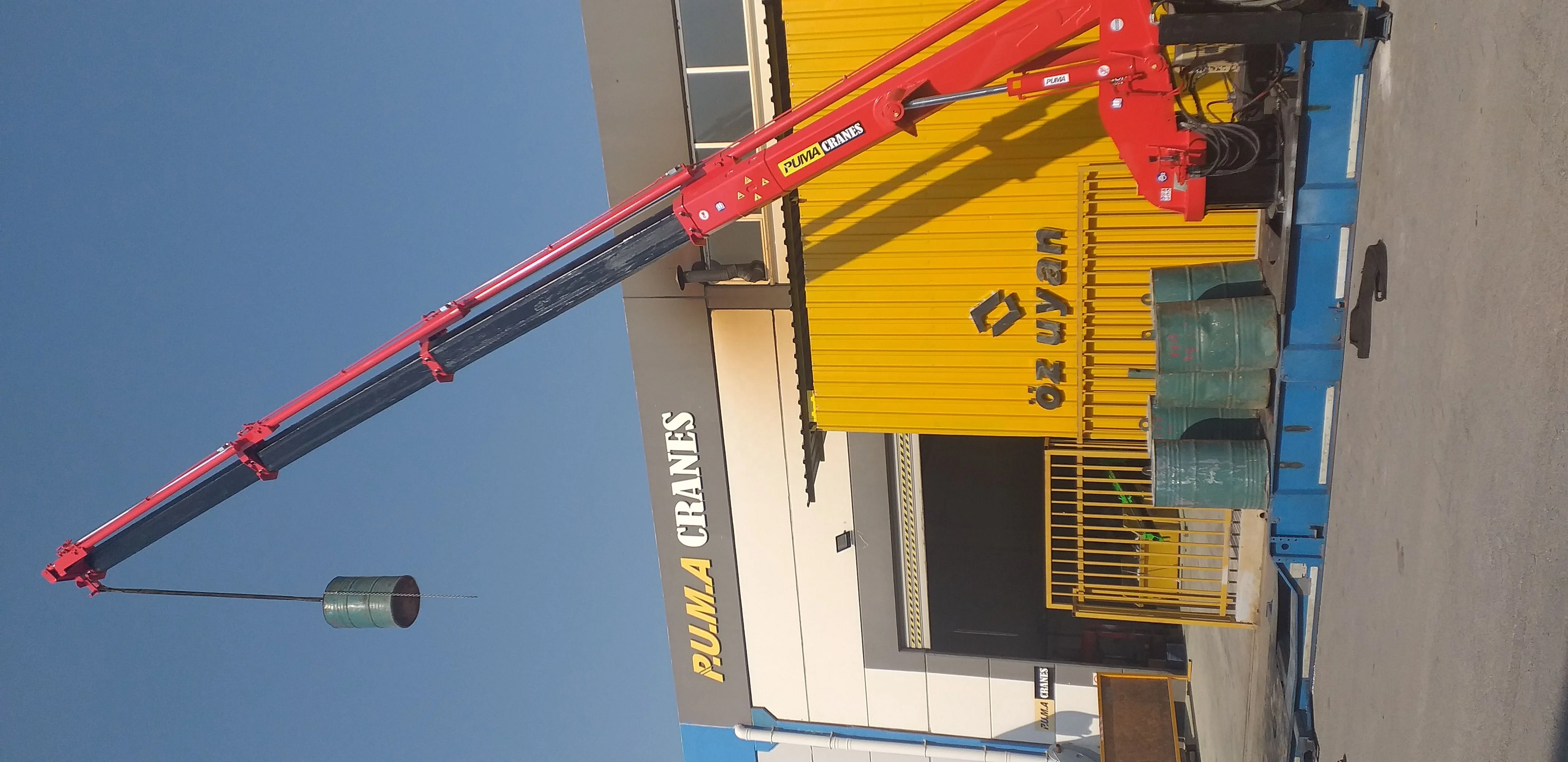 hydraulic telescopic boom deck crane