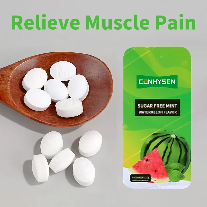 Relieve A Sore Throat Watermelon Sugar Free Mint Candy Gum Private Label Improve Digestion Throat Lozenges Watermelon Candy Gum