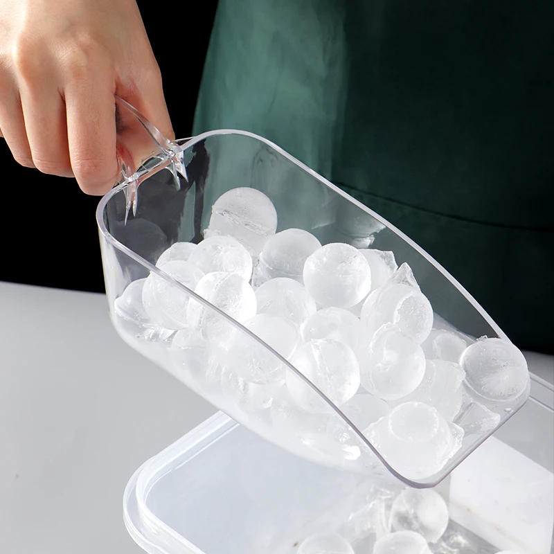 Special Large Flat-Bottomed Plastic Ice Shovel for Milk Tea Shops Bar Accessories Thickened PC Acrylic Food Flour Shovel