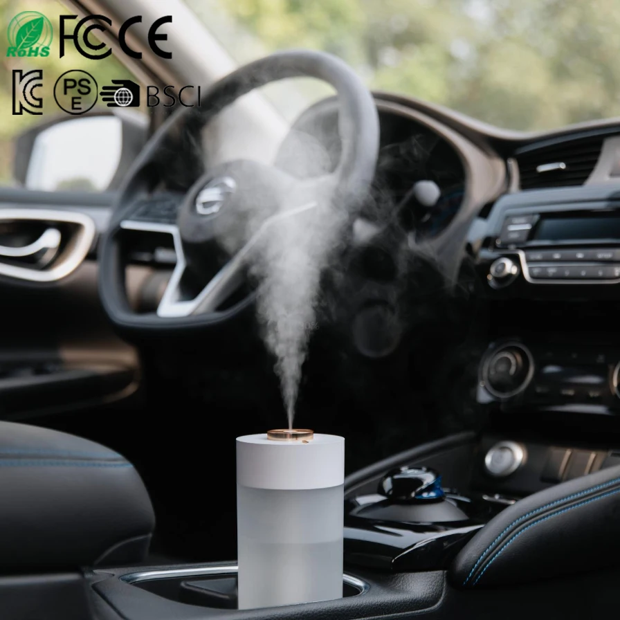 Portable Rechargeable Wireless Tabletop LED USB Home Power Ultrasonic Humidifier Car Mini Humidifier