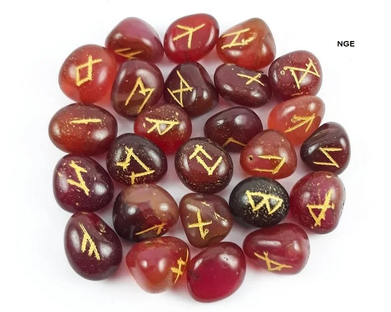 Mix Onyx Gemstone engraved rune sets onyx gemstone viking runes for healing and meditation onyx tumbled runes stones