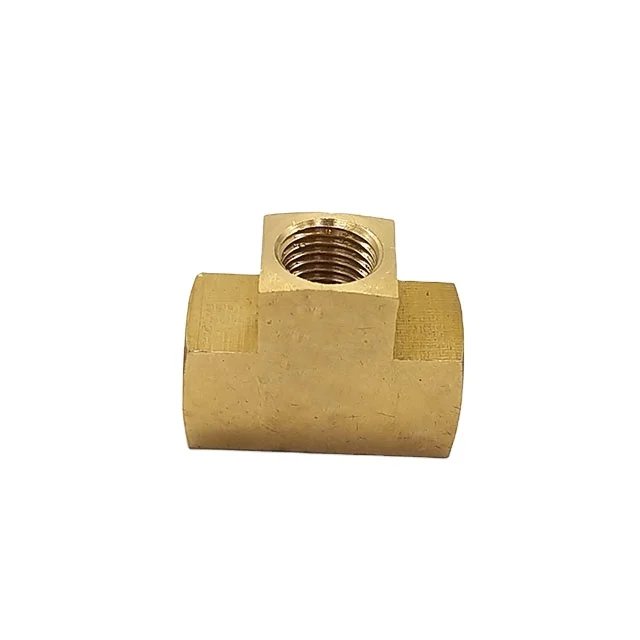 BSP NPT 1/8 1/4 male female thread tee type 3 way brass Connector pipe fitting