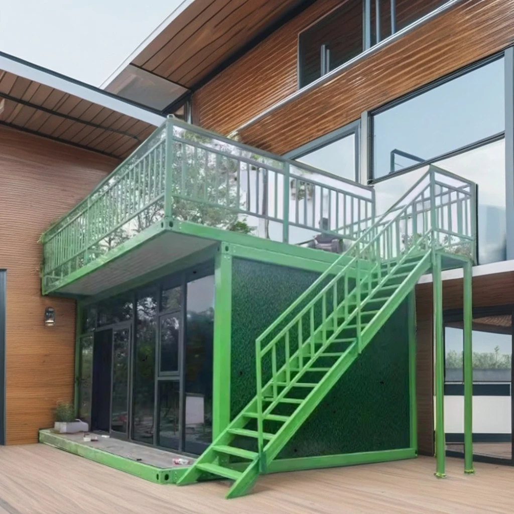 Container mobile house construction site glass curtain wall office can be dismantled and assembled for home use.