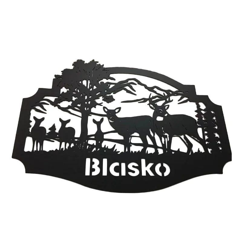 Hot Sale Metal Monogram Wall Art Dog Signs OEM Custom Laser Cutting Parts