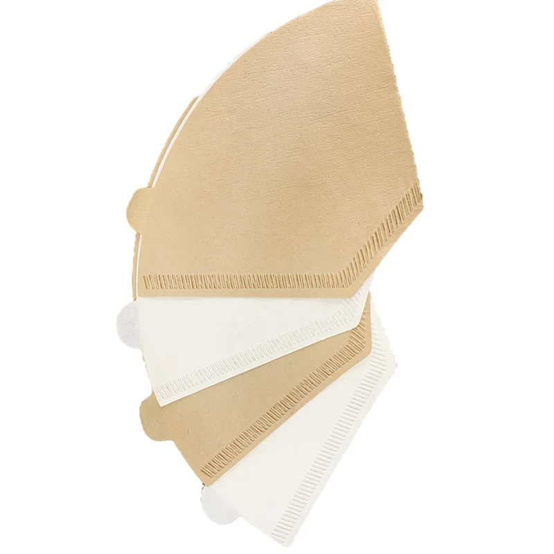 40Pcs Bag Wooden Original Hand Drip Paper Coffee Filter Espresso Coffee Filters