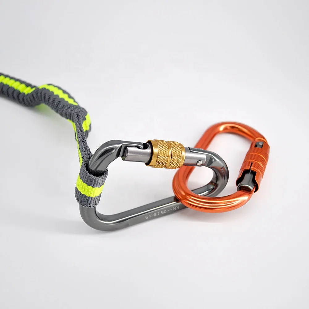 Heavy Duty 25KN Screwgate Locking Pear Shape Heavy Duty Rock Climbing Carabiner
