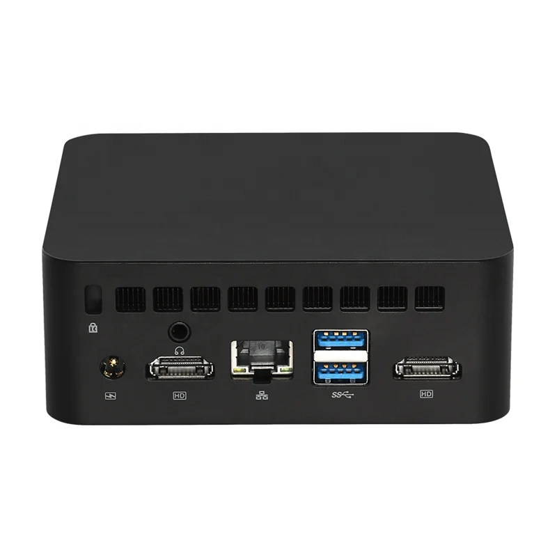 Mini PC N95  4 NIC Fanless Firewall Motherboard VPN Server Router Case Black Wireless OME Support  Linux Wifi