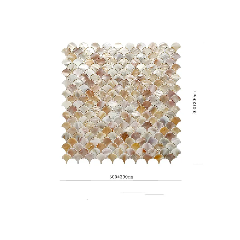 Веерообразные ультрабелые мозаичные наклейки в виде рыбьей чешуи настенные для ванной гостиной фоновой стены