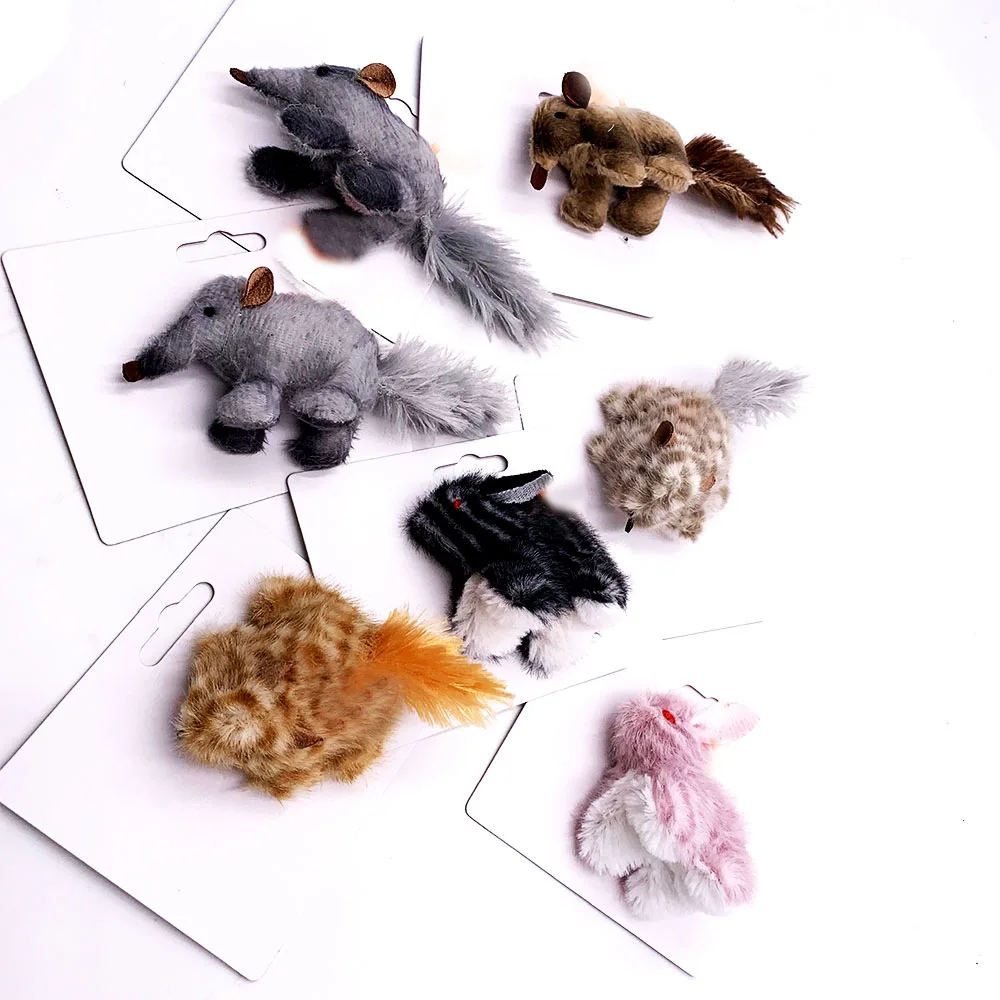 
High quality cute recycled organic growing polyester cat toys for hamster 