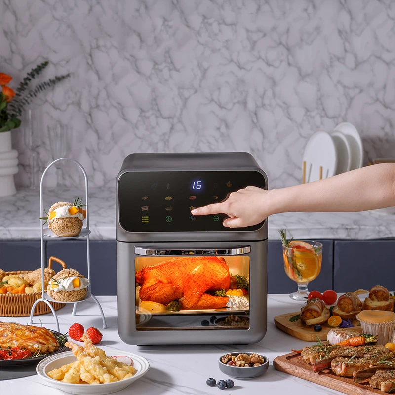 Best Seller Multifuncion Muti-Layer Large Capacity Smart Electronic Digital Visual Stainless Steel Household Air Fryer