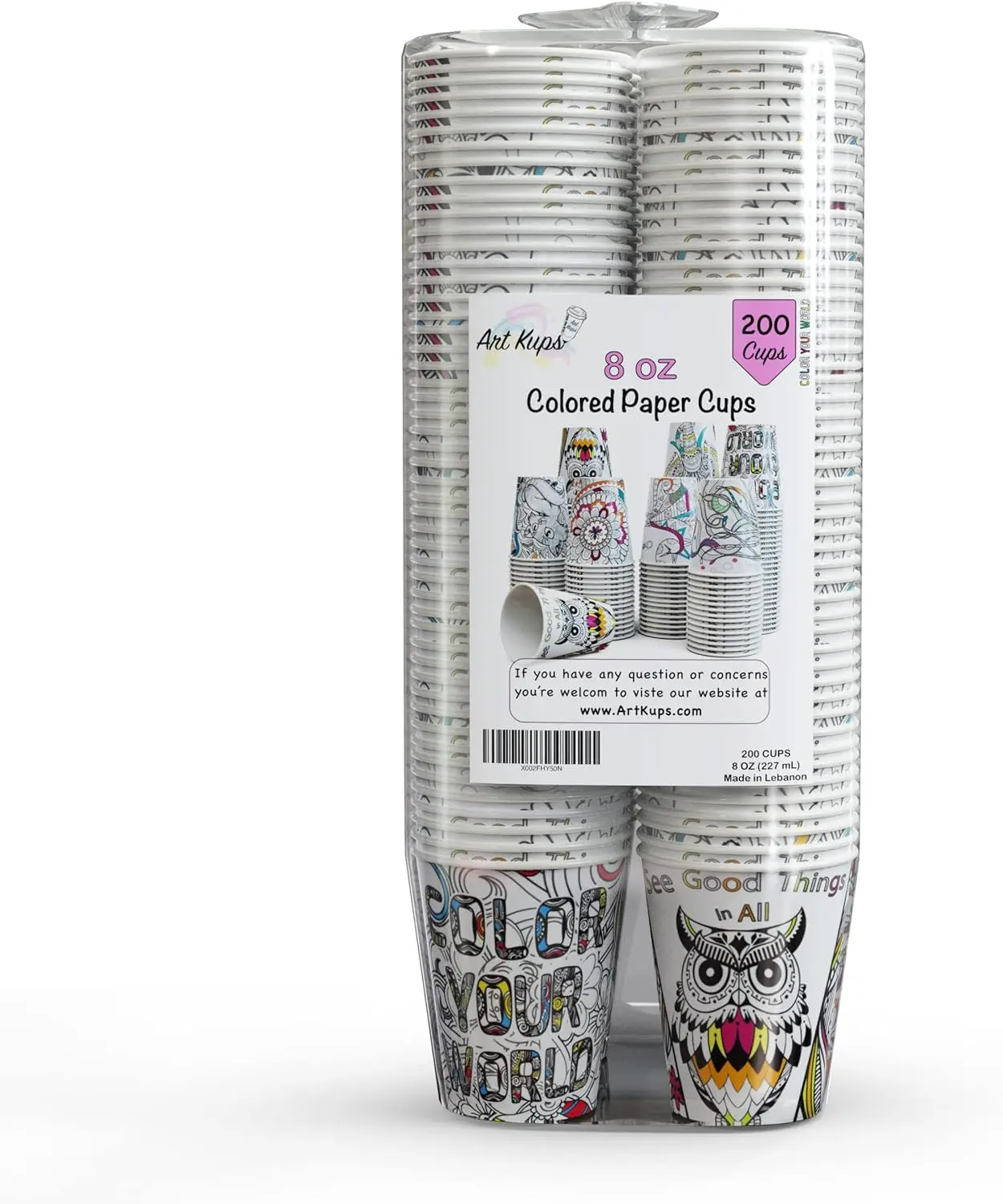 Unique Designs for Hot Cold Drinks Eco-Friendly Disposable Cups for Events Colorable, Recyclable Ideal for Coffee Tea