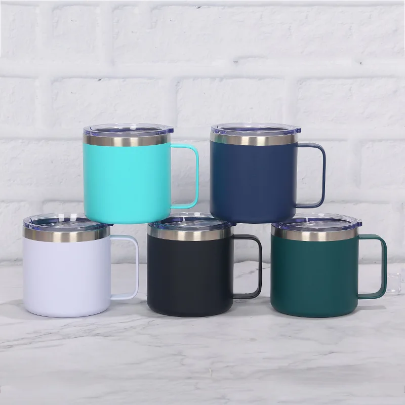 14oz Stainless Steel Double Wall Insulated Beer Mug with the Handle BPA Free Cup