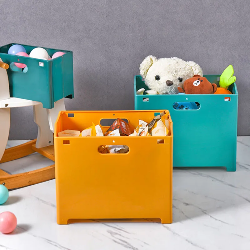 Plastic Bathroom Large Capacity Laundry Basket Fold-able Multi-Functional Storage Basket Wall-Mounted Washing Basket With Handle
