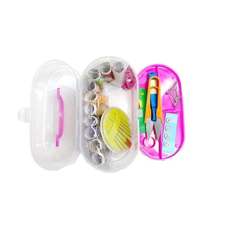 Superior plastic sewing box with needle and thread for Adult sewing tools kit