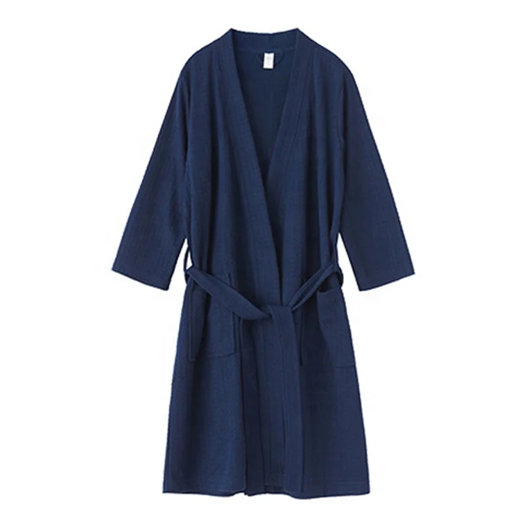 
Wholesale Hotel Microfiber Bathrobe Soft Coral Fleece Plush Luxury Pajamas Waffle Bath Robe 
