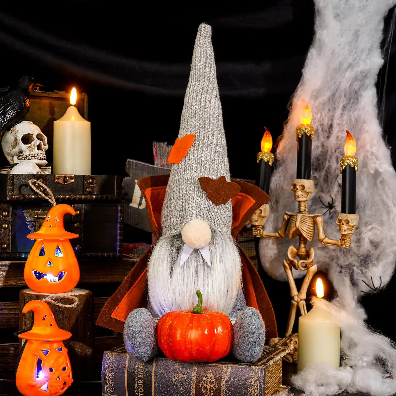 Halloween Decorations Doll Witch Ghost Festival Faceless Oldman Doll Tabletop Decoration Scandinavian Tomte Gnomes