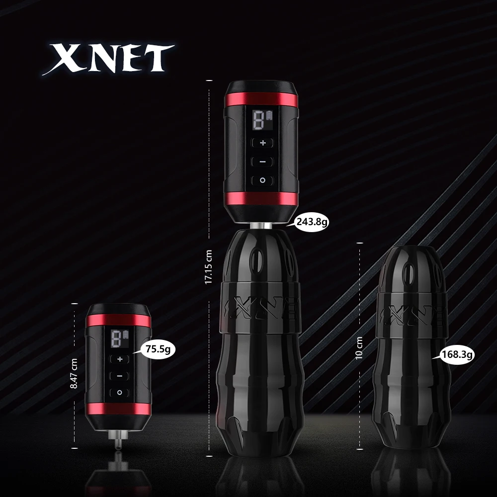 XNET Sita Brushless Motor Professional Tattoo Gun Short Rotary Tattoo Machine Pen with RCA Cord for Tattoo Artists