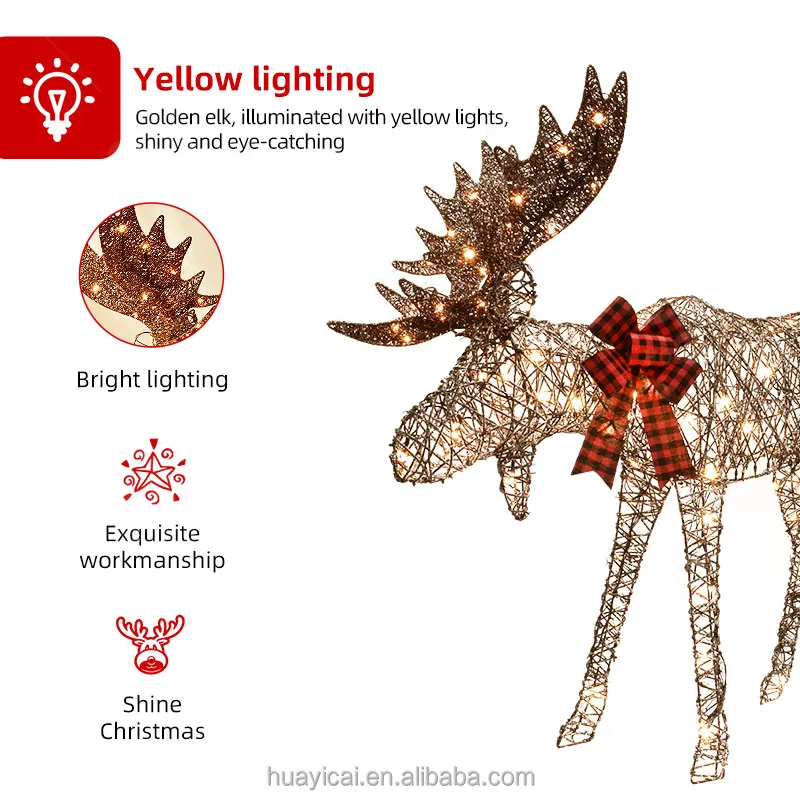 2024 hot sales Outdoor christmas decorations holiday lights LED reindeer light