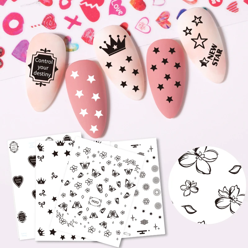 New Fashion Crown Nail Decals Best Price Self Adhesive Nail Sticker Decals