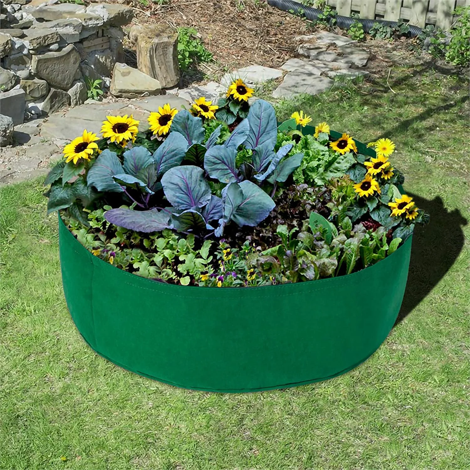 Wholesale non woven breathable flower plant seeding herb bag strawberry growing bag