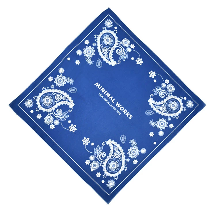 Wholesale Outdoor Sports Hip Hop Dress Up Riding Magic Bandana Cashew Flower Custom Cotton Square Scarf