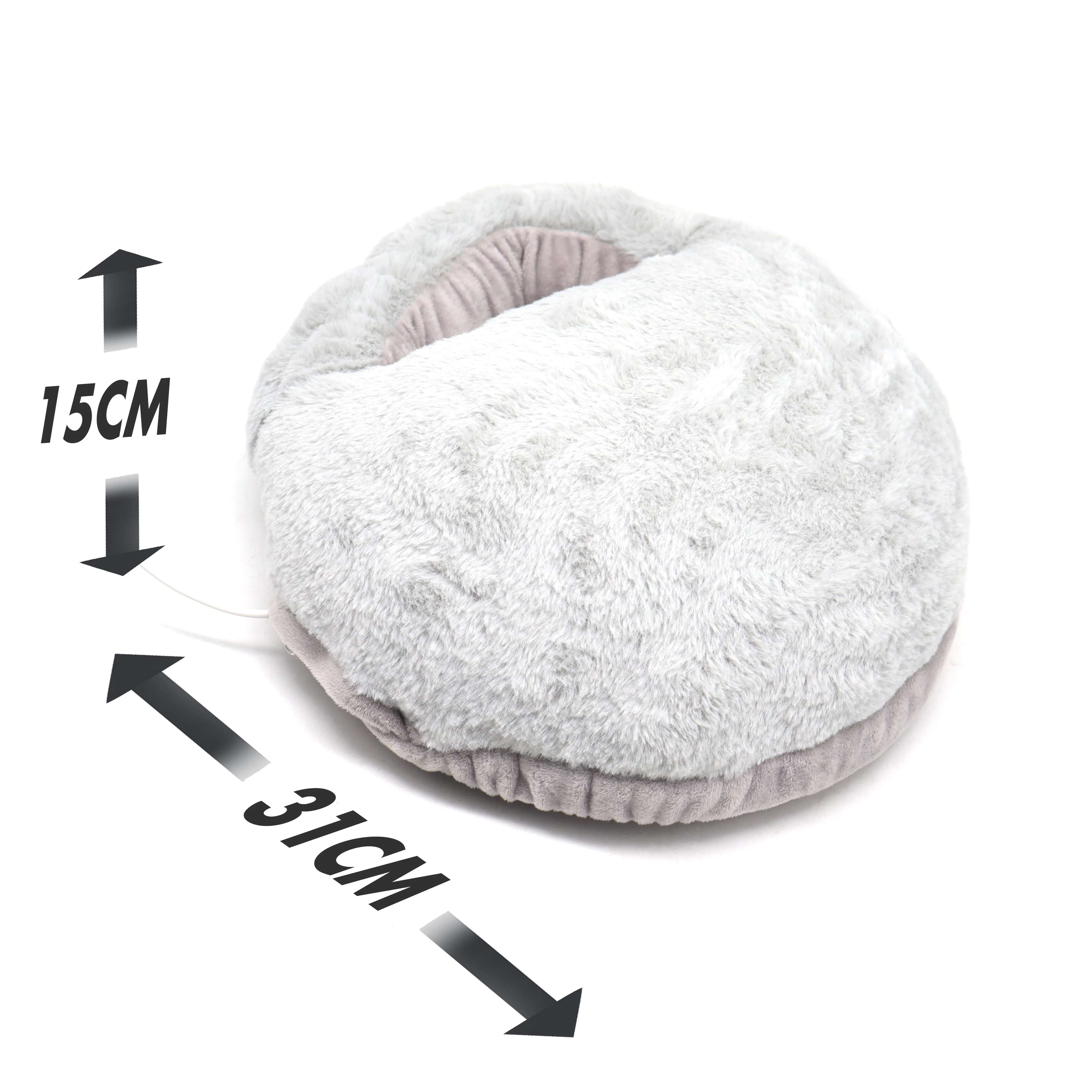 Kingworth usb Rabbit Fur Material Feet Soft And Warm Plush Fluffy Electric Heating Slipper