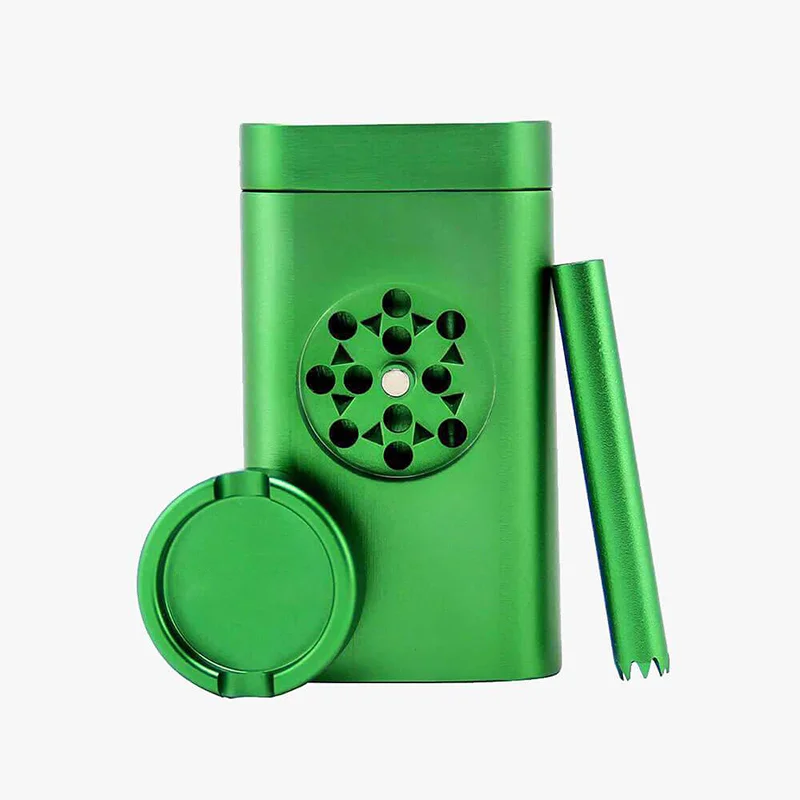 
Aluminum Smoking Pipe Creative One Hitter Dugout Pipe with Herb Grinder 
