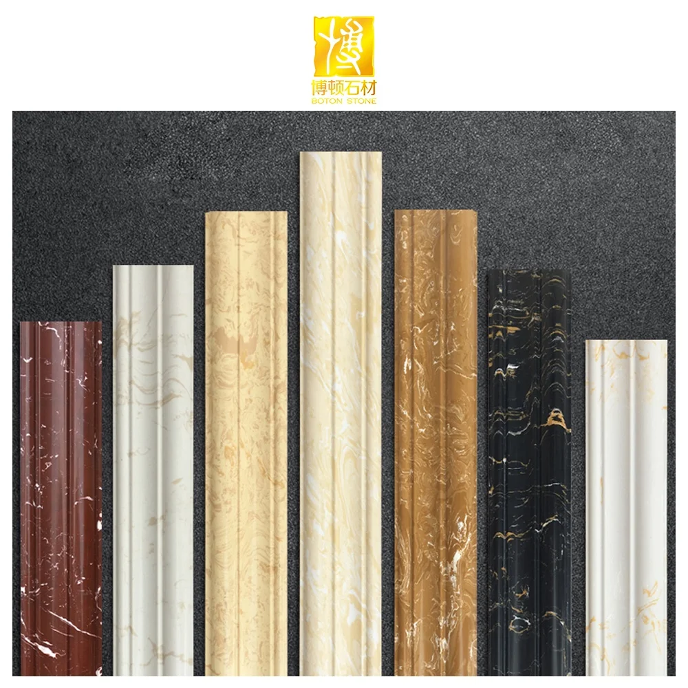 Natural Marble Indoor Decorative Building Stone Flooring Tiles Border Designs Marble Skirting Moulding