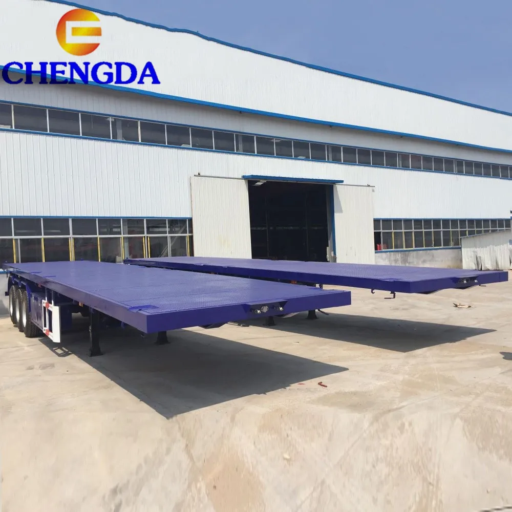 2024 Brand New Factory Customized 2 3 4 Axles 12M 13M 14M 40T 60T 80T 100T Container Cargo Transport Flatbed Deck Semi Trailer