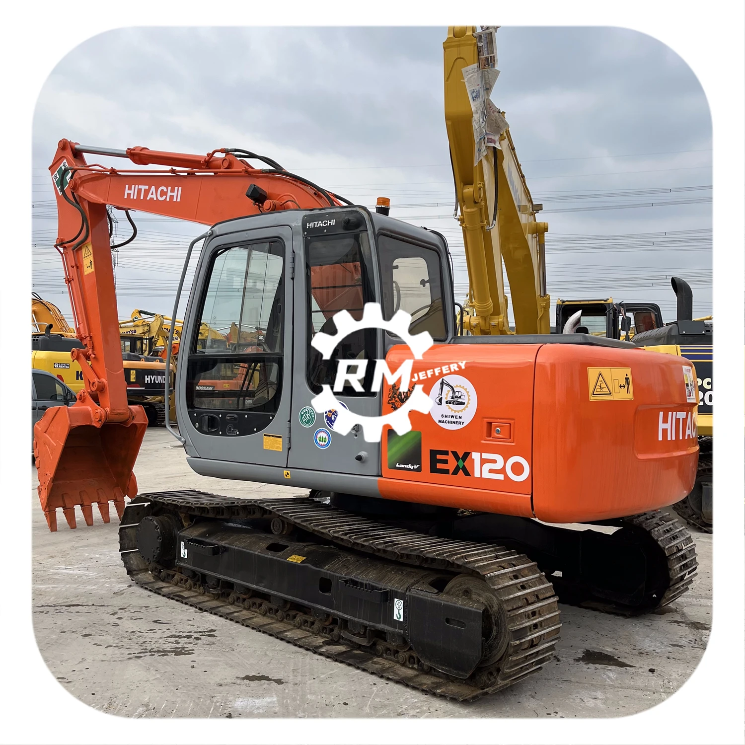 Высококачественная кабина экскаватора hitachi ex120 выглядит новой подержанная землеройная машина ex120-5 ex120-8 в нерабочее время