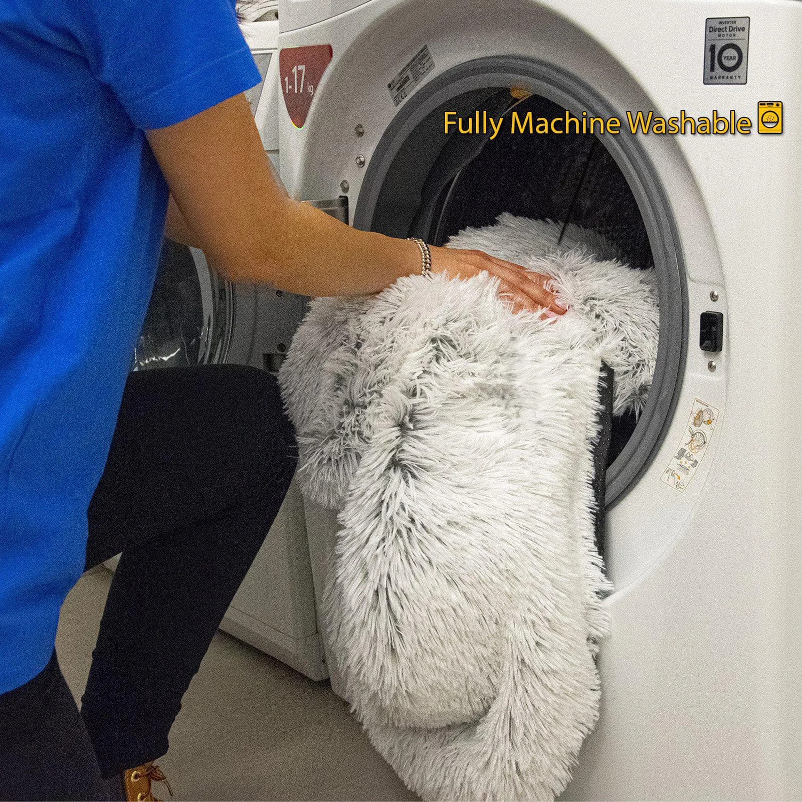 CF factory Orthopedic Calming soft  fluffy plush washable pet supplies memory foam dog bed dog plush pillow orthopedic dog bed