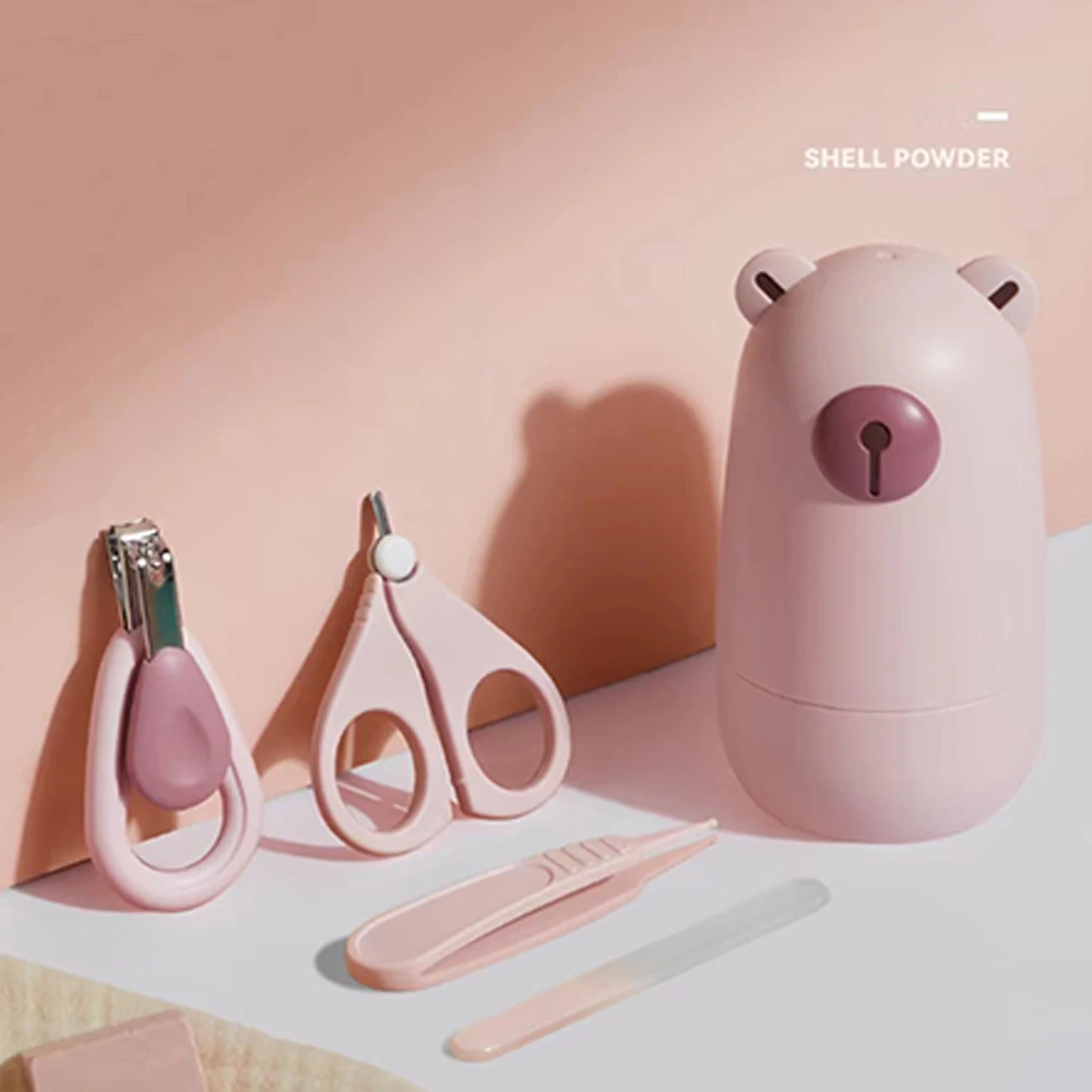 Baby Nail Care Set 4 In 1Baby Nail Clipper Baby Scissors Tweezers New Born Safe Manicure